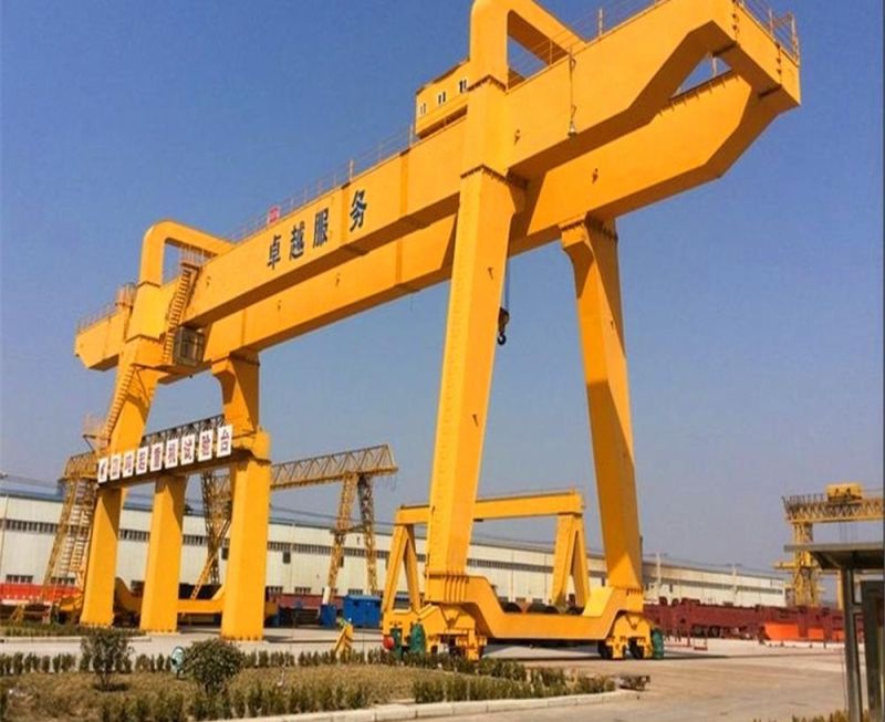 200 Ton Double-Girder Beam Gantry Crane Movable Lifter with Electric Hoist for Factory