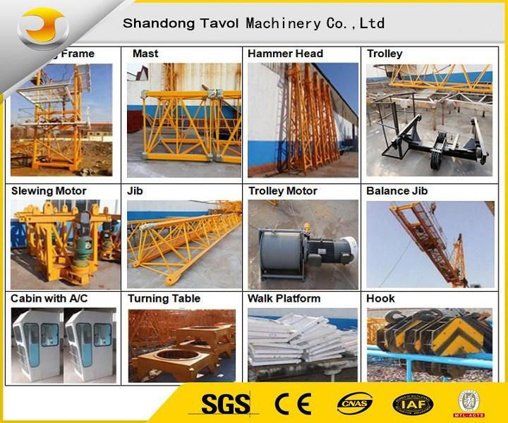 Lifting Capacity 4ton Jib Length 48m China Tower Crane for Sale