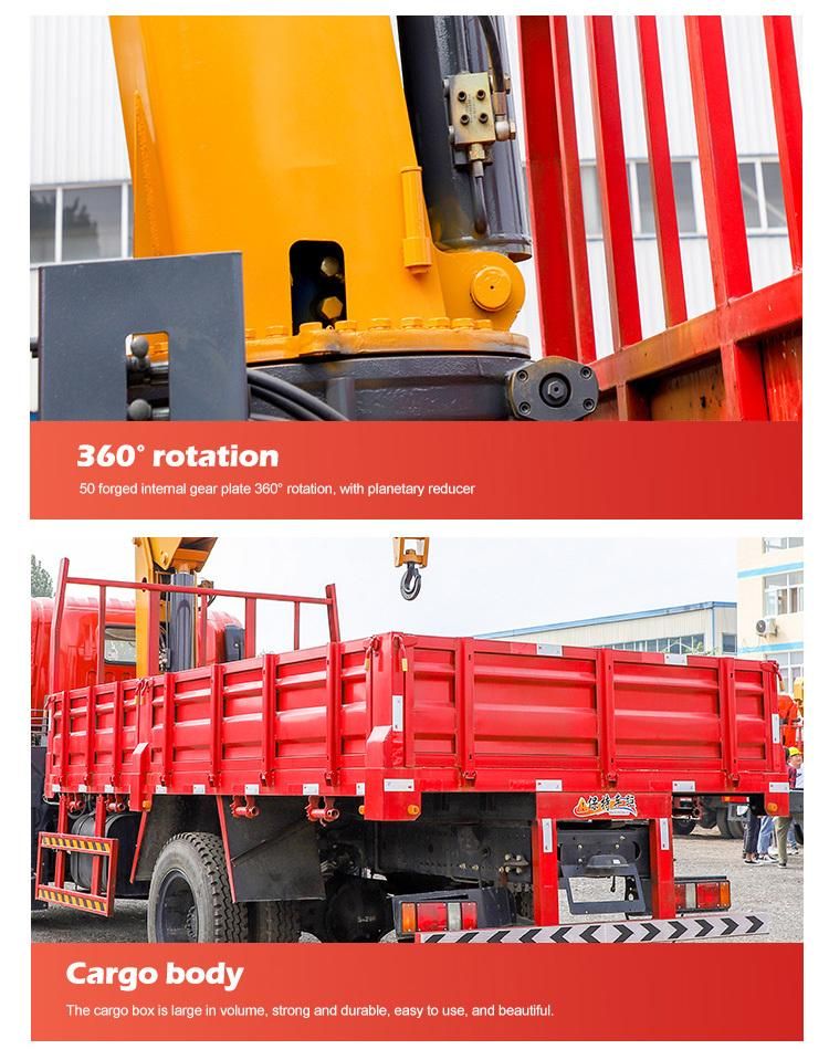 Truck Mounted Crane Hot Sell 6.3t Cargo Loading Pick up Crane