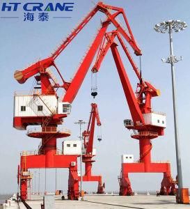 50 Tonns Harbour Port Marine Four Link Offshore Pedestal Portal Crane