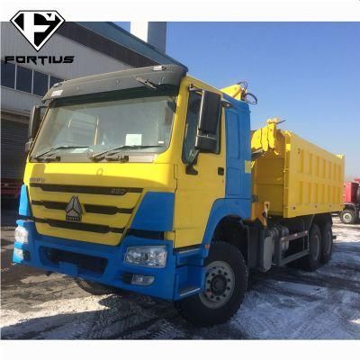 Sinotruk HOWO New 10wheels 6X4 45ton Dump Truck with Crane for Sale