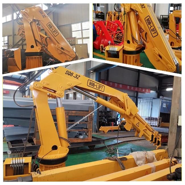 Bob Lift Hydraulic Folding Boom Deck Marine Lifting Crane for Workboat