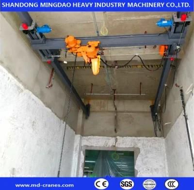 Under Slung 10t Single Beam Overhead Bridge Crane with Hoist