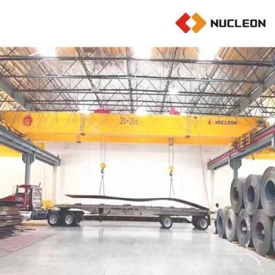 Nucleon Steel Mill 5 - 30 Ton Double Girder Overhead Travelling Crane for Flat Steel Product Lift