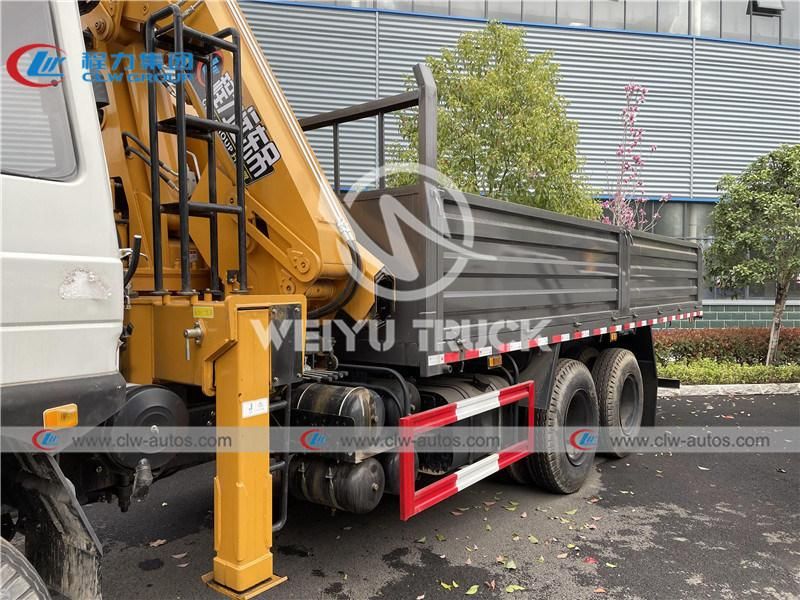 Dongfeng 6X4 Cargo Truck Mounted 12tons Folding Boom Crane Kunckle Crane for Engineering Construction