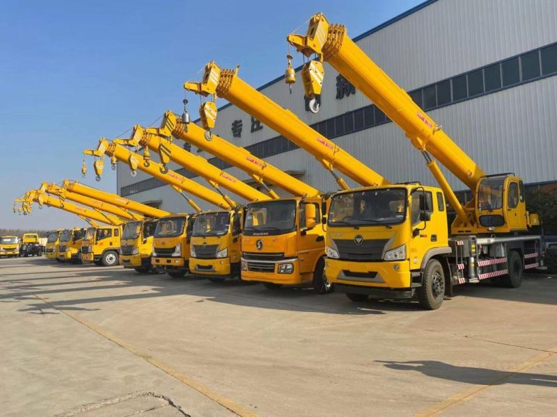 Crane Manufactured Factory Price 7-12ton Telescopic Boom Truck-Mounted Crane