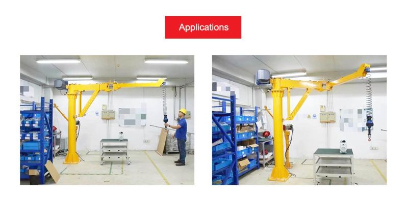 up to 500kg Ergonomic Free Standing Articulating Jib Crane for Workstation 360 Degree Arm Rotate