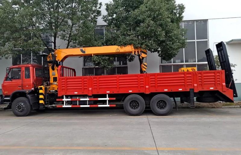 Dongfeng/HOWO/Foton/Isuzu/FAW 6*4 10ton Hoisting Truck Mounted with Hydraulic Straight 4-Arm Telescopic Boom Crane