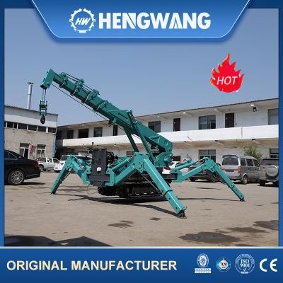 Professional Narrow Working Mobile 3 Ton 9.5m Lifting Folding Spider Crane
