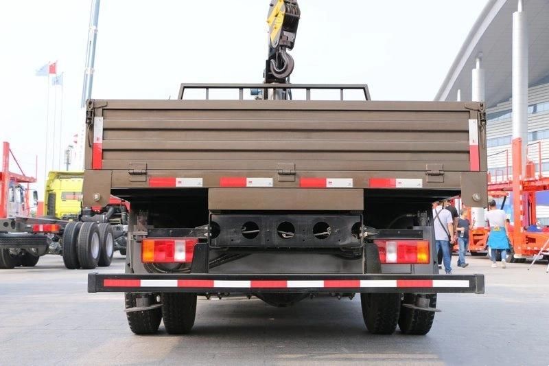 HOWO 4X2 Factory Customized 3tons 4tons 4-5 Meters Cargo Box Mounted with Telescopic Boom Arm Crane Truck Lorry-Mounted Crane Truck