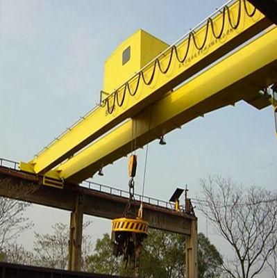Bulk Iron Scraps Handling Equipment Overhead Bridge Cran with Electromagetic Chuck