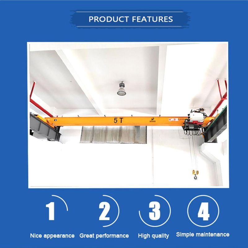 European Style 2t Heavy Duty Single Girder Overhead Crane Machine