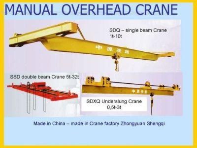 Manual Double Girder Overhead Crane SSD (5-32t)