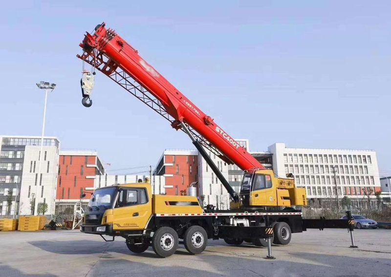 China 40ton Stc400t 59.5m Lifting Height 5 Sections Hydraulic Pick-up Truck Crane