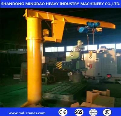 Slewing Arm Lifting 5t Jib Crane with Fixed Pillar Column with 360 Degree or 180 Degree