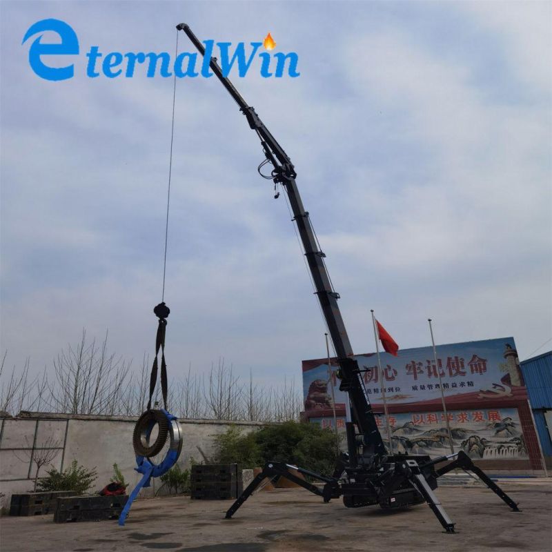 China Hydraulic Crane Supplier 8ton Mini Crawler Spider Crane for Glass Lift