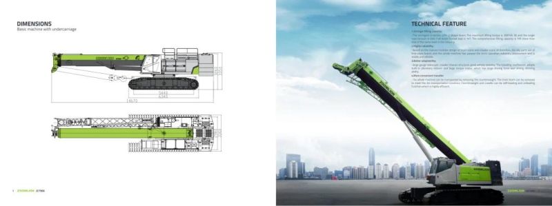 Zoomlion Brand Zct900V532.1 90 Ton Telescopic Crawler Crane