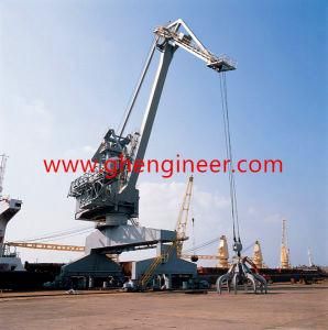 Interval Ship Unloader with Hydraulic Grab in Jetty and Dock