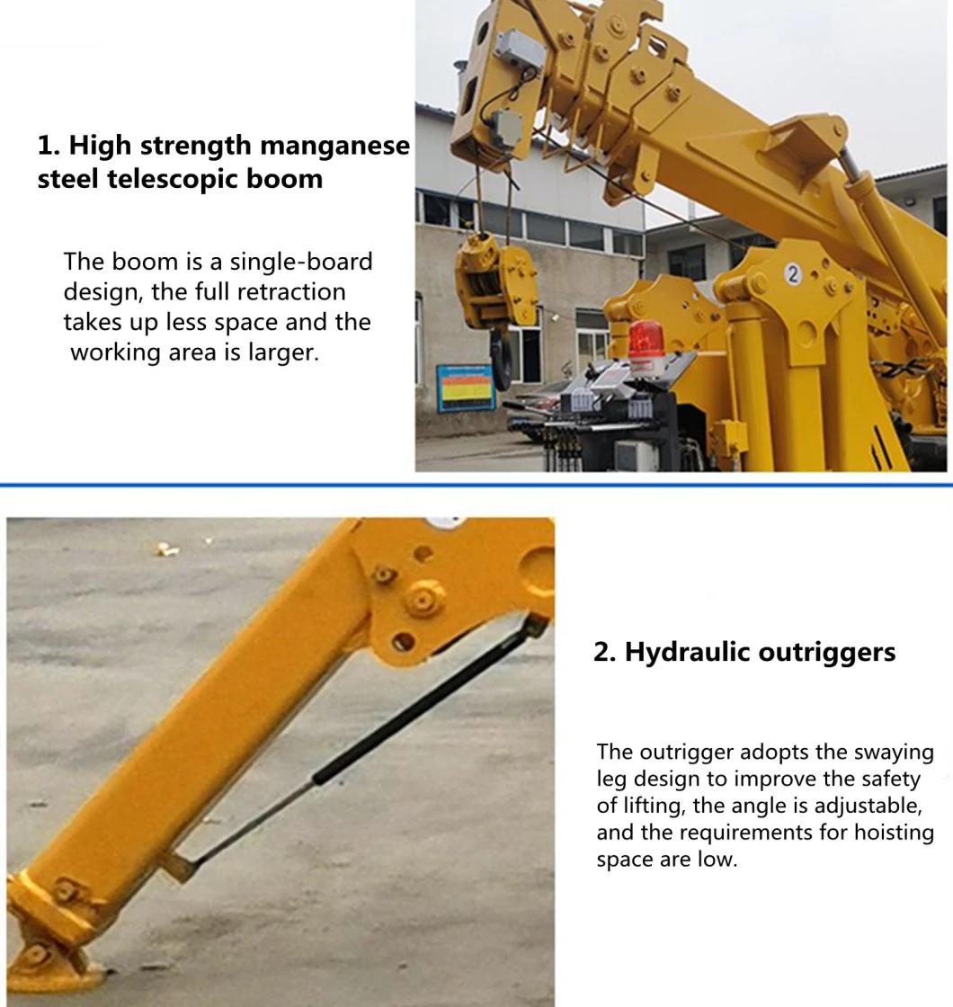 9.7m 13m Mobile Spider Crawler Crane Construction Mini Hoist Cranes with Capacity 3 Tons