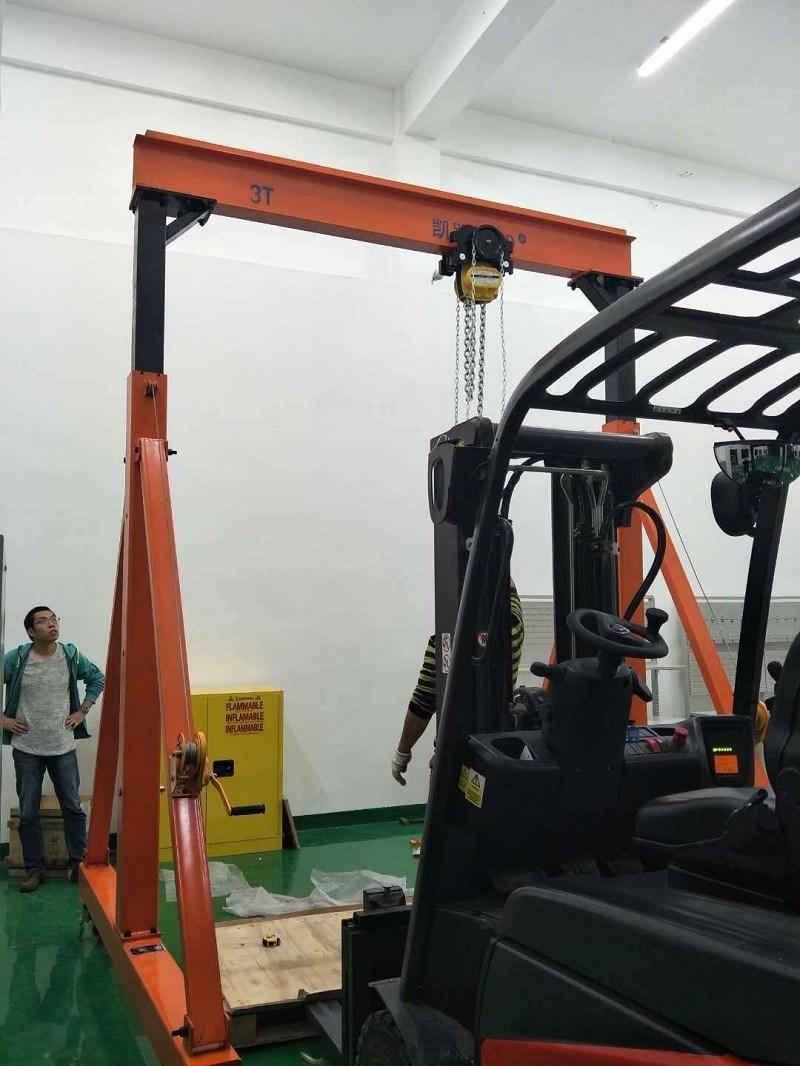 Manual Portal Crane with Electric Chain Hoist Lifting Crane