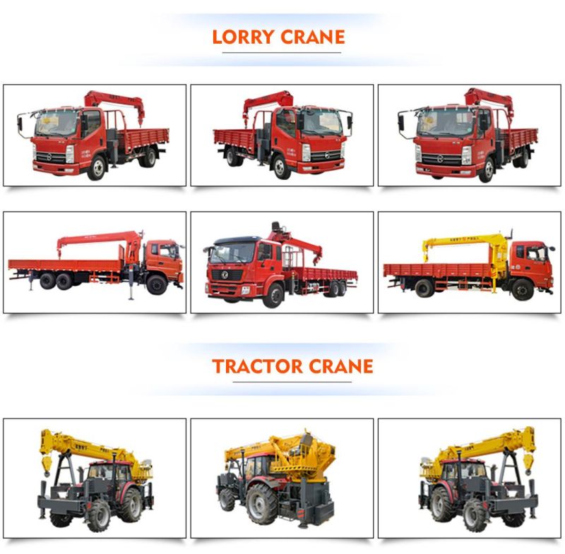 Three Axles Pickup Trailer Crane 5 Ton 8 Ton 10 Ton Truck Italy Cranes for Cars for Sale