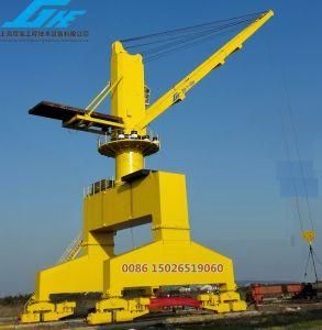 20t30m Hydrauic Type Rail Mobile Harbor Crane Liebherr Tcc-350