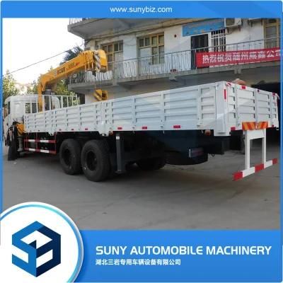 Dongfeng 14ton Cranetruck Lorry Mounted Truck Cargo with Ladder Crane