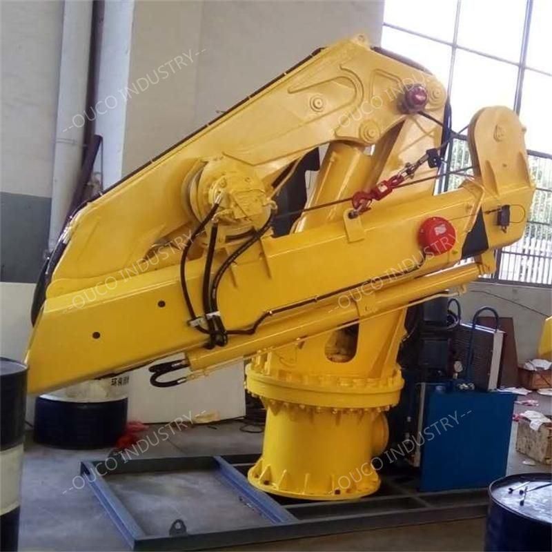 China Factory Customized 2t6m Foldable Telescopic Boom Marine Crane