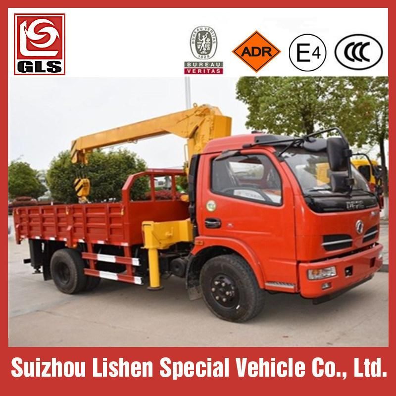 4X2 Dongfeng LHD Lifting Height 6.5m Working Range 5m 2 Ton Crane Truck Mounted Crane