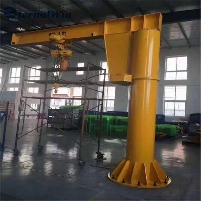 360 Degree Rotate Swing Pillar Jib Crane with Electric Hoist