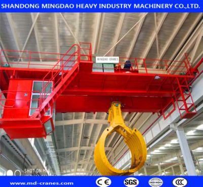 Lifting Machinery Double Beam Bridge Crane with Grab for Workshop