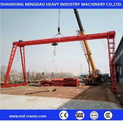 China Mingdao Crane Brand Wireless Remote Control Gantry Crane with Hydraulic Grab Bucket