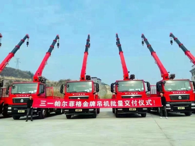 High Quality Used Truck Mounted Crane LHD High Quality 8 Ton 12 Ton 14 Ton Straight Boom Crane Truck Knuckle Boom Crane LHD