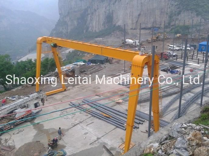 Fem Standard 3t Box Type Single Girder Gantry Crane with Electric Hoist