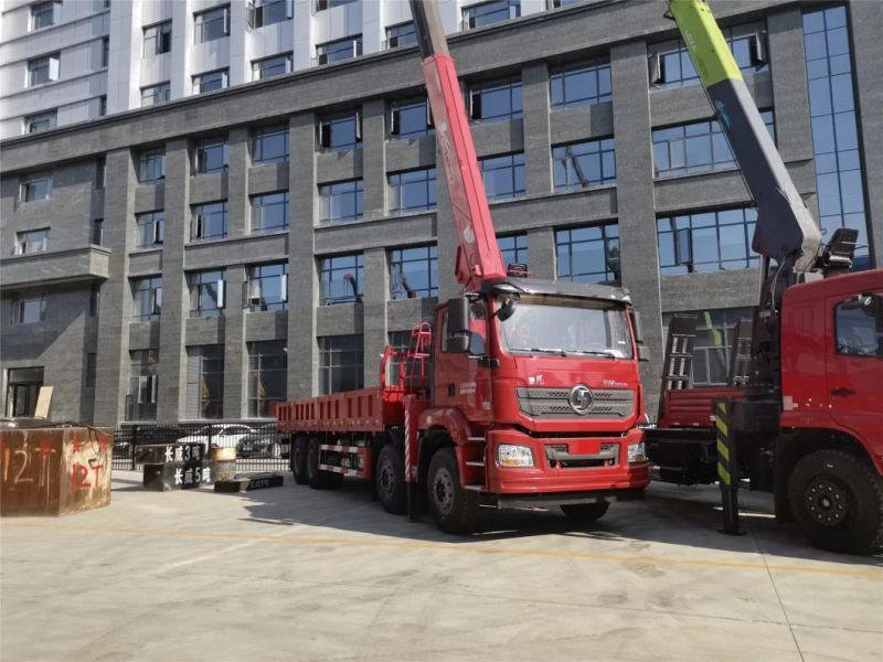 Customized 6*4 Shacman Crane Truck 20ton Telescoping Hydraulic Lifting Mounted Straight folding Boom