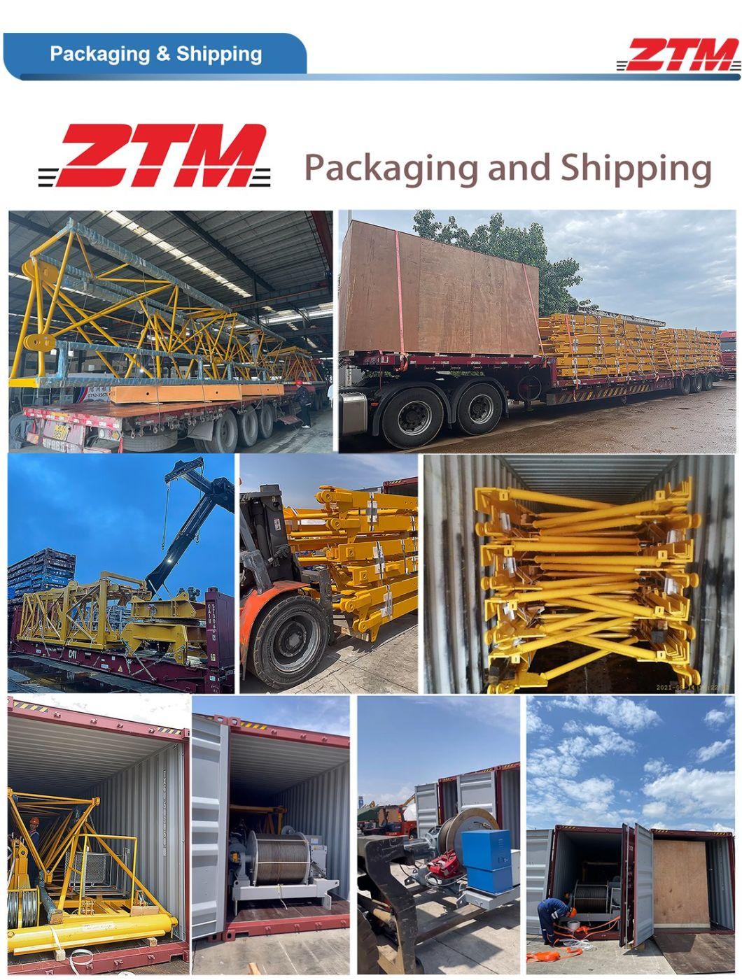 Ztm L376-20t High Quality Construction Passenger Good Hoist Equipment Mobile Luffing Jib Hydraulic Tower Crane HS Code and Rates Hire Zimbabwe