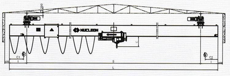 8t Suspension Type Electric Overhead Crane Bridge Crane