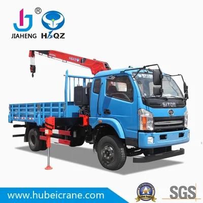 Crane manufacturer 4 Ton Telescopic Boom Small Truck Mounted Crane