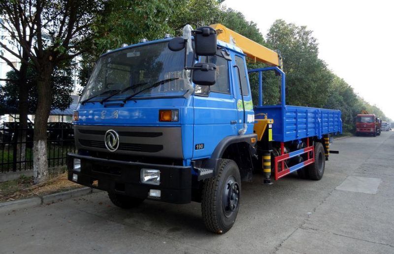 Dongfeng 4X2 Truck with Trucks Crane 6t Heavy Lifting Equipment Mobile Crane 7ton Telescopic Boom Truck Mounted Crane Construction Crane Truck