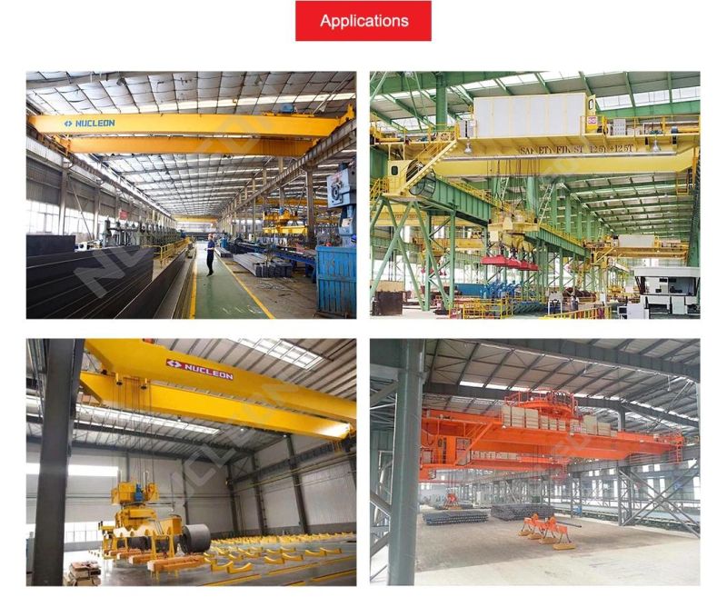 China Top Manufacturer Nucleon 5 Ton 10 Ton 15 Ton 20 Ton Double Girder Magnetic Overhead Crane with Rotary Lifting Beam