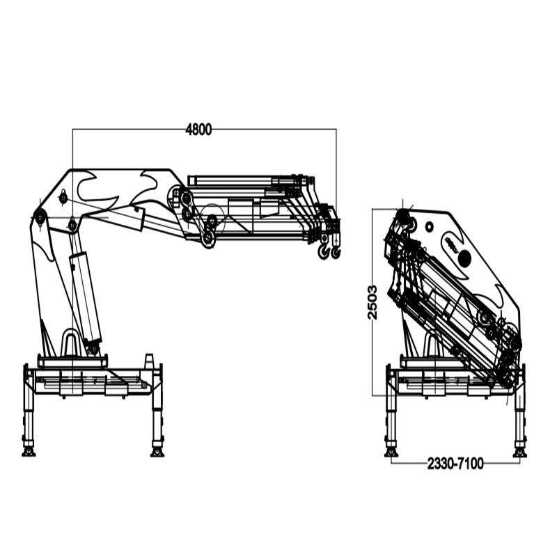 30 Ton Knuckle Boom Truck Mounted Crane Manufacturer with Jiaheng hydraulic cylinders