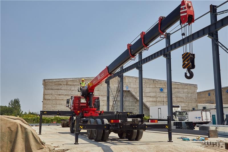 18ton Stiff Boom Crane Telescopic Boom Lorry Mounted Crane Sps45000 Model Promotion From Palfinger Lifting Mobile Truck Crane Factory