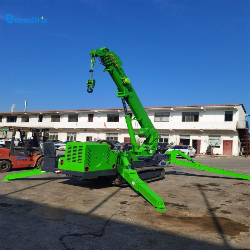 Cheap High Quality Spider Crawler Crane 1 Ton 3 Ton 5ton 8ton 10ton 12ton Spider Crane Manufacture