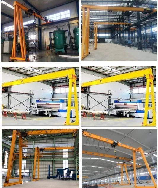 High Quality 6 Ton Electric Hoist Semi Girder Gantry Crane Price