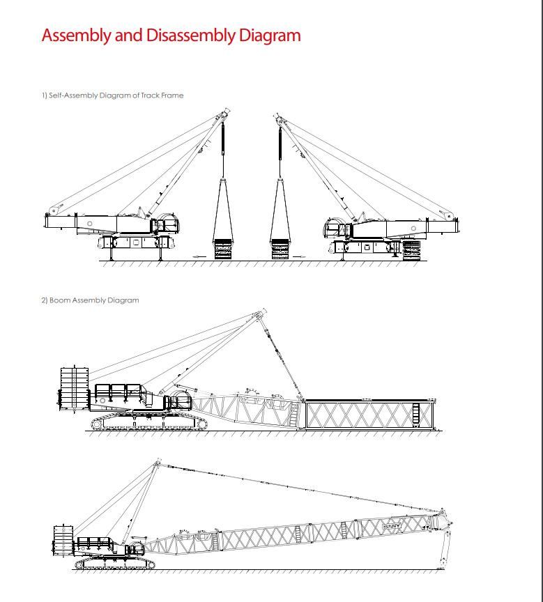 Hoisting Equipment 500t Crawler Crane Scc5000A Crawler Crane 500 Ton Crawler Crane