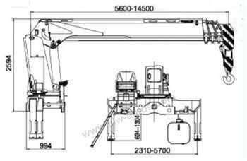 Dongfeng 6X4 Cargo Truck Mounted 12tons Folding Boom Crane Kunckle Crane for Engineering Construction