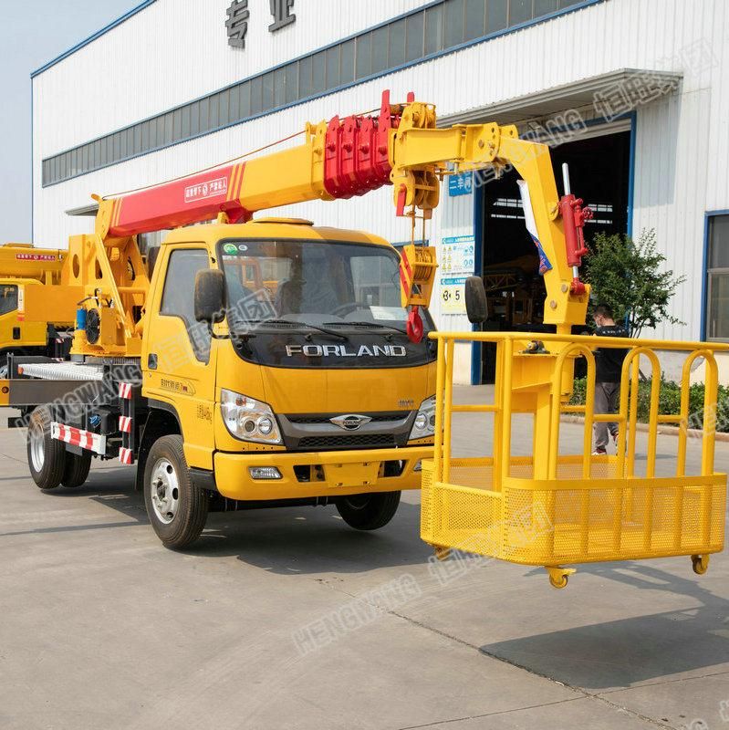 Small Truck Mounted Crane Car Crane Full Hydraulic Crane Capacity 5 Tons for Sale