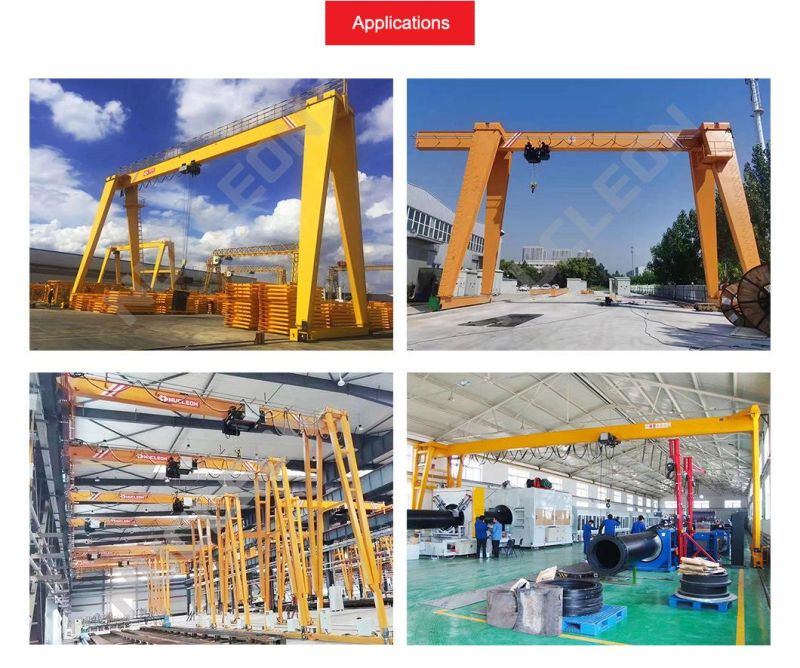 Nucleon High Reliability Outdoor 10t Gantry Crane with Electric Winch Hoist