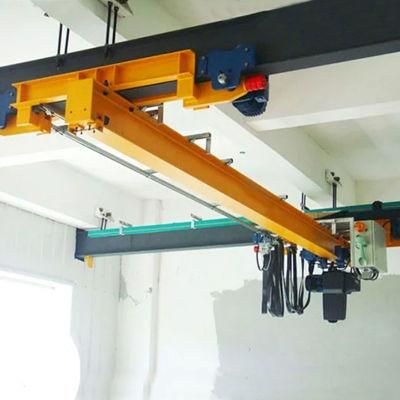 Easy Operated Wire Rope Hoist Driving Single Girder Overhead Crane 3 Ton