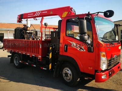 China 3 Ton Hydraulic Flatbed Truck Mounted Crane for Sale